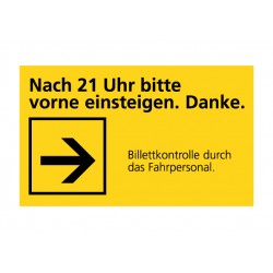 Nach 21 Uhr bitte vorne...