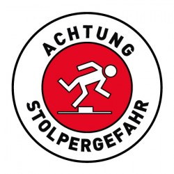Piktogramm Stolpergefahr...