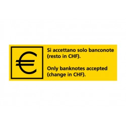 Euros acceptés (180 x 60 mm)