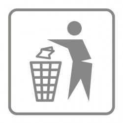 Piktogramm «Abfall» grau...